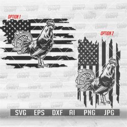 US Rooster Chicken svg | Cockfighter Clipart | Cockfighter Stencil | Hybrid Chick dxf | Cockpit Shirt png | Wild Angry F