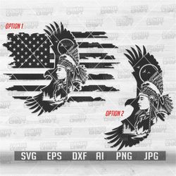 Native American Girl Scene svg | Patriotic Eagle Shirt png | America Clipart | 4th of July Stencil | Boho Headdress | Ol
