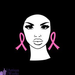Girl with Breast Cancer Awareness SVG, Cancer Svg, Pink Ribbon SVG