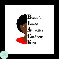 Beautiful loved attractive confident kind Svg, Melanin Svg, Afro Girl Svg