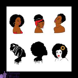 Black woman bundle Svg, Melanin Svg, Afro Girl Svg, Black Girl svg, Beautiful Svg