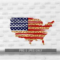 Distressed Cheetah USA | Png & Jpeg Files only | USA Flag Distressed PNG | 4th of July Png | Leopard Animal Print | Patr