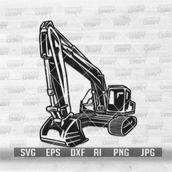 Excavator svg | Heavy Equipment Cut File | Construction Trucks Stencil | Contractor Clipart | Skilled Driver Gift Idea d