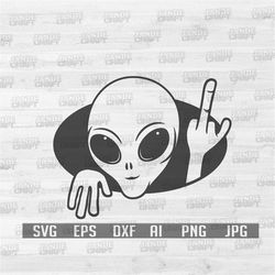 Alien Middle Finger svg | Alien Svg | Alien Cut Files | Alien Png | Middle Finger Hand sign | Fuck you svg | Alien Fuck