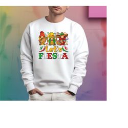 Let's Fiesta Sweatshirt, Youth Crewneck Sweatshirt, Cinco De Mayo Pullover, Cinco De Mayo Unisex Sweater, Gift for Her,