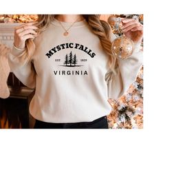 Mystic Falls Sweatshirt, Crewneck Sweatshirt, Fall Sweatshirt, Mystic Falls shirt, Unisex Sweatshirt, Youth Sweatshirt
