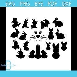 Easter bunny bundle svg, easter svg, trending svg, rabbit svg, bunny rabbit svg, bunny bundle svg, easter bundle svg, ea
