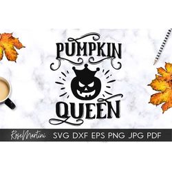 Pumpkin Queen SVG file for cutting machines Cricut Silhouette SVG PNG Sublimation Funny Halloween Party Costume svg