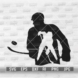Hockey Player Scene svg | Sports Dad Shirt png | Puck Clipart | Wenger Cutfile | Goaltender dxf | Defensemen Stencil | I