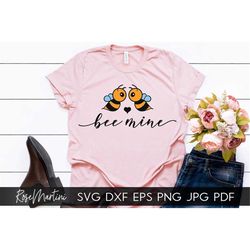 Bee Mine SVG file for cutting machines - Cricut Silhouette, Sublimation Design Bee Pun SVG file Queen Bee SVG Be Mine Va