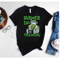 Farm Birthday Shirt,Farmer In Training Kids Shirt,Funny Kids Tractor T Shirt,Gift For Farmer Toddler Shirt,Farmer Gifts,