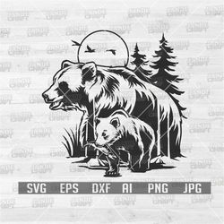 outdoor bears svg | outdoor clipart | bear png | bears cutfile| bears clipart | mama bear svg | baby bear svg | adventur
