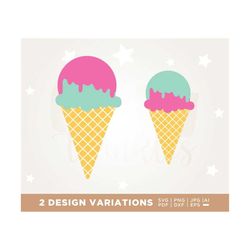 Ice Cream Cone Svg, Ice Cream Silhouette, Ice Cream Clipart, Svg for Silhouette, Svg Summer, Ice Cream Svg, Cricut, Png,