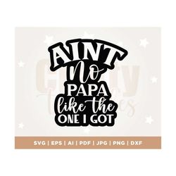 Ain't no Papa like the one I got SVG, Papa svg, Promoted to Papa SVG, Funny Dad svg, New Papa SVG, dxf, cute cut file, c