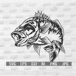 Bass Fish svg | Bassh Fish Clipart | Bass Fish Cutfile | Bass Fish png | Bass Fishing svg | Fishing svg | Lake Fishing s