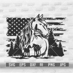 US Horse Scene svg | Rodeo Clipart | Western Cutfile | Bohol Outdoor Stencil | Ranch Owner dxf | Howdy Shirt png | Wilde