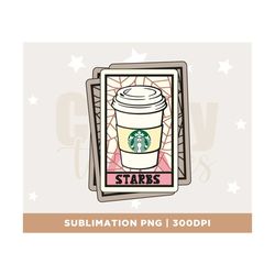Starbs coffee tarot card, digital download, PNG, Sublimation download, Sublimation designs, Png design download, Digital