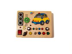 Busy Board Control Panel Car With Lights, Music, Car sounds, Various Types of Switches,  LEDs.