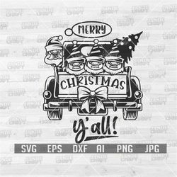 Merry Christmas Y'all svg | Christmas Gnomes svg | Merry Christmas svg | Gnomes Clipart | Gnomes Cutfile | Christmas Cli