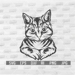 Cat svg | Home Animal Clipart | Cat Shop Monogram | Cat Lover T-shirt Design Gift Idea dxf | Kitten Stencil | Cute Cat C