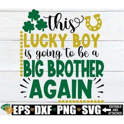 This Lucky Boy Is Going To Be A Big Brother Again, St. Patrick's Day Pregnancy Announcement, St. Patrick's Day Big Broth