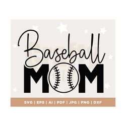 Baseball mom svg, mom svg, baseball svg, baseball clipart, baseball, baseball mom svg, Silhouette, Cricut, Cut File, PNG