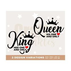 King & Queen svg, Anniversary Svg, Valentine svg, His and Hers, Just Married, Couples Trip, Couple svg for shirt, Couple