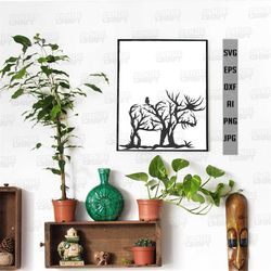 Moose Wall Art Tree Branches svg | Forest Twigs Clipart | Abstract Pattern Stencil | Geometric Artwork dxf | Wild Party