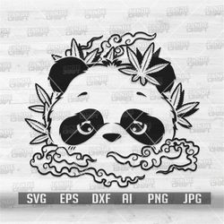 High Panda Smoking Weed svg | Smoking Joint svg | High Panda svg | Panda Clipart | Cannabis svg | Marijuana svg | Panda