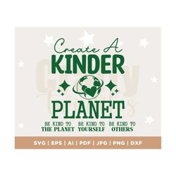 Create A Kinder Planet Svg, Self Love Club Svg, Positive Svg, Love Women Svg, Women T-Shirt SVG, Have A Good Day Svg, Po