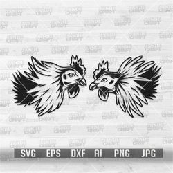 Cockfighting svg | Cockpit Clipart | Cock fighting Stencil | Cockfighter dxf | Wild Rooster Cutfile | Hybrid Farm Chicke