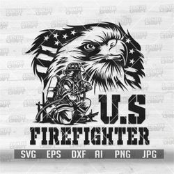 US Eagle Fire Fighter svg | American Eagle svg | Fire Fighter Clipart | Fire Fighter Cutfile | US Fireman svg | US Fire