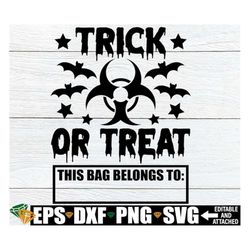 Trick Or Treat svg, Halloween Cany Tote SVG, Boy Halloween Candy Bag svg, Halloween Candy Bag svg, Boys Halloween svg, K