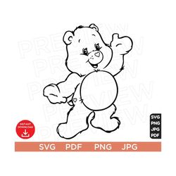 care bears svg png pdf rainbow bear svg, bear care svg, happy bear svg, angry bear svg, bear png, cute bear svg cut file