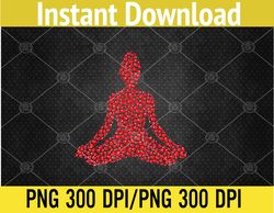 Yoga Lover Heart Shape Yoga Valentine's Day PNG Digital Download