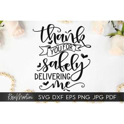 Obstetrician Midwife Doula SVG file for cutting machines - Cricut Silhouette Midwifery SVG cut file Thank you for safely