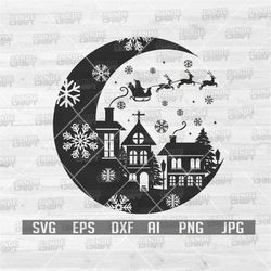 Christmas Village svg | Christmas Shirt svg | Christmas Clipart | Christmas Cutfile | Christmas Scene svg | Christmas sv