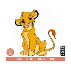 The Lion King SVG , Simba Svg , Disneyland Ears Clipart Svg clipart SVG, Cut file Cricut, Silhouette, Cricut design