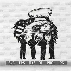 US Eagle Chef Squad svg | American Eagle Clipart | US Restaurant Monogram | Cooking Club Shirt png | Grillers Clipart| U