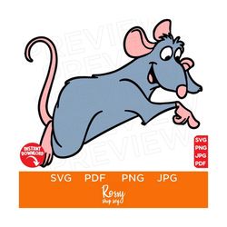 Remy Ratatouille SVG , Disneyland Ears, Clipart, Anyone Can Cook, Mouse ,Svg, Cut File, Layered Color, Cut file Cricut,