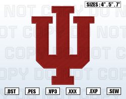 Indiana Hoosiers Embroidery File, NCAA Teams Embroidery Designs, Machine Embroidery Design File
