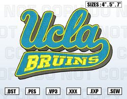 UCLA Bruins Embroidery File, NCAA Teams Embroidery Designs, Machine Embroidery Design File