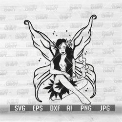 Weed Fairy Smoking Joint svg | Weed Fairy svg | Smoking Weed svg | Cannabis svg | Marijuana svg | 420 svg | Weed Clipart