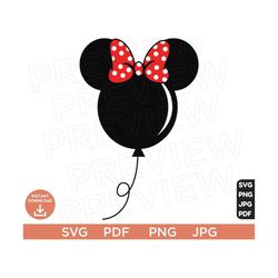 Balloon Minie Ears SVG png , Disneyland Ears Svg clipart SVG, Cut file Cricut, Silhouette, Cricut design