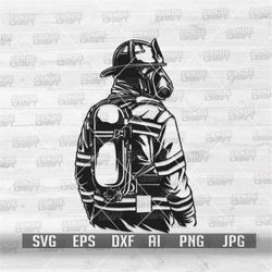 Fire Fighter svg | Fireman Dad Clipart | Firefighter Stencil | Fire Department Office png | Rescue Cut File| 911 First R
