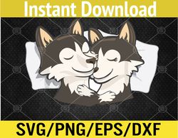 Matching Husky, Valentines Day Svg, Eps, Png, Dxf, Digital Download