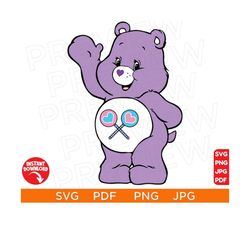 share bear svg png pdf care bear svg, bear care svg, cute bear svg, bear png, cute bear svg cut file cricut, silhouette