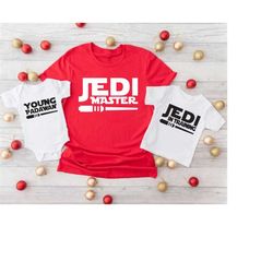 Star Wars Family Matching Shirts,Jedi Master,Jedi In Training,Young Padawan Tees,Disney Star Wars Shirts,Disney Trip Gif