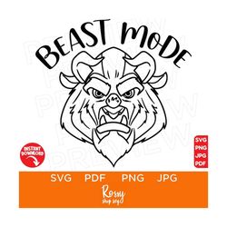 Beast Mode SVG Princess Ears, The beauty and the beast ,Disneyland SVG, cut file layered by color, Cut file Cricut, Silh