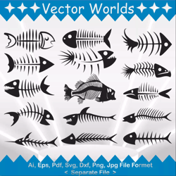 Fish Bone svg, Fish Bones svg, Fish, Bone, SVG, ai, pdf, eps, svg, dxf, png, Vector